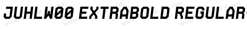 JuhlW00 ExtraBold Regular字体转换